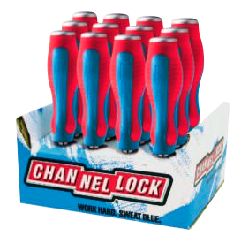EXHIBIDOR DE 12 DESARMADORES 6 EN 1 MOD. CHANNELLOCK CD61CB